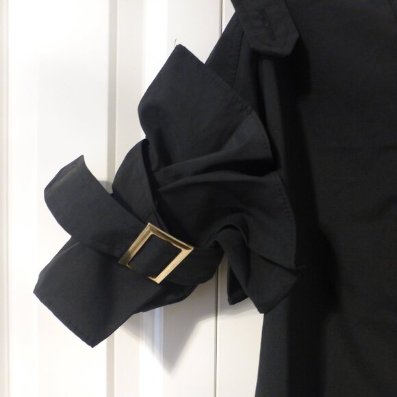 TEA & CUP black cuffed sleeves button up top - Picture 4 of 12